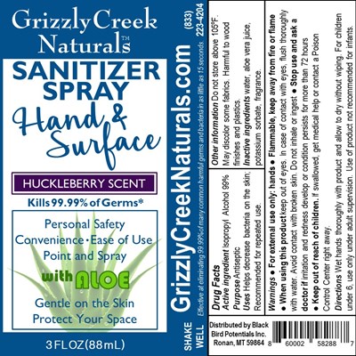 3oz Sanitizer Spray (Gcn   Sanitizer Spray   3oz   Huckleberry)